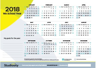 School Terms And Public Holiday Dates For WA In 2018 | Studiosity